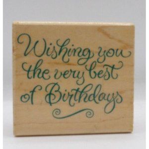 Stamps Birthday Hero Arts  ©1997 2" x 1 7/8"